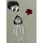 Carica l&#39;immagine nel visualizzatore di Gallery, Ganzo con fiore - Pastello ad olio su carta
